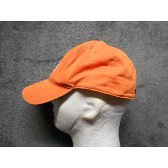 HARLEY DAVIDSON Hat Cap Mens Womens Biker Medium Orange Used Stains WITH PIN - Picture 4 of 9